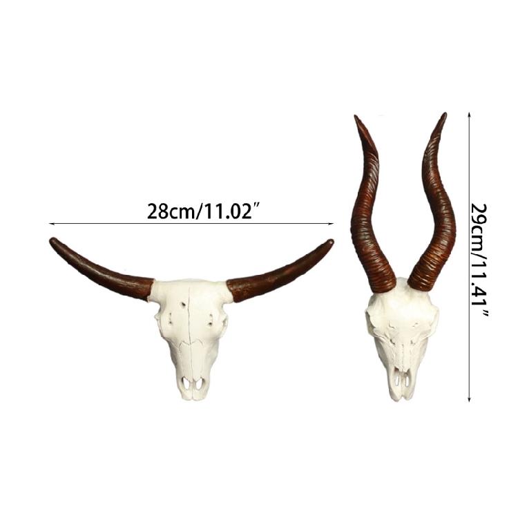 Eye Catching Animal Garden Decors Charm Artistic Animal Skull Craft for Wall