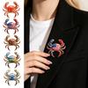 Süße Krabben Brosche für Damen Herren Vintage Krabbe Emaille Anstecknadel Meeres Tier Brosche für Jacken Hüte Schals Taschen