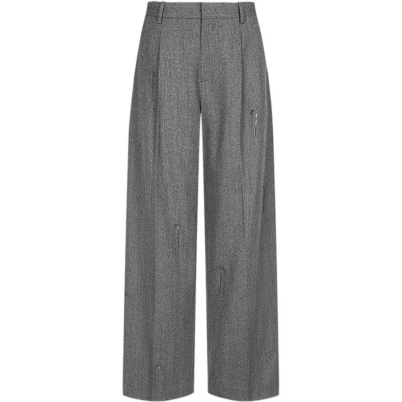 

JNBY 2025 Зимние повседневные брюки прямого кроя из шерстяной смеси S