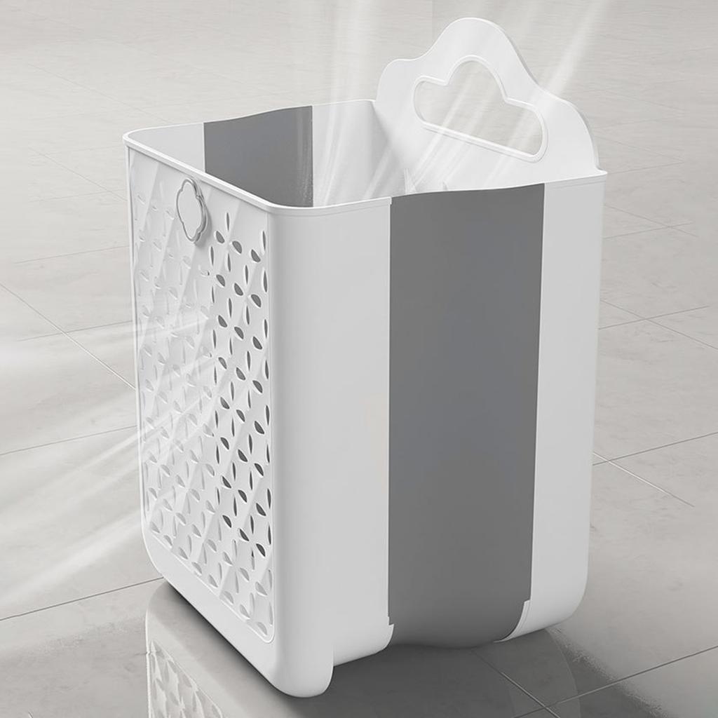Wall Mounted Foldable Laundry Organizers Durable Tear Resistant Fabric Foldable Clothes Basket For Tight Spaces Assorted Color