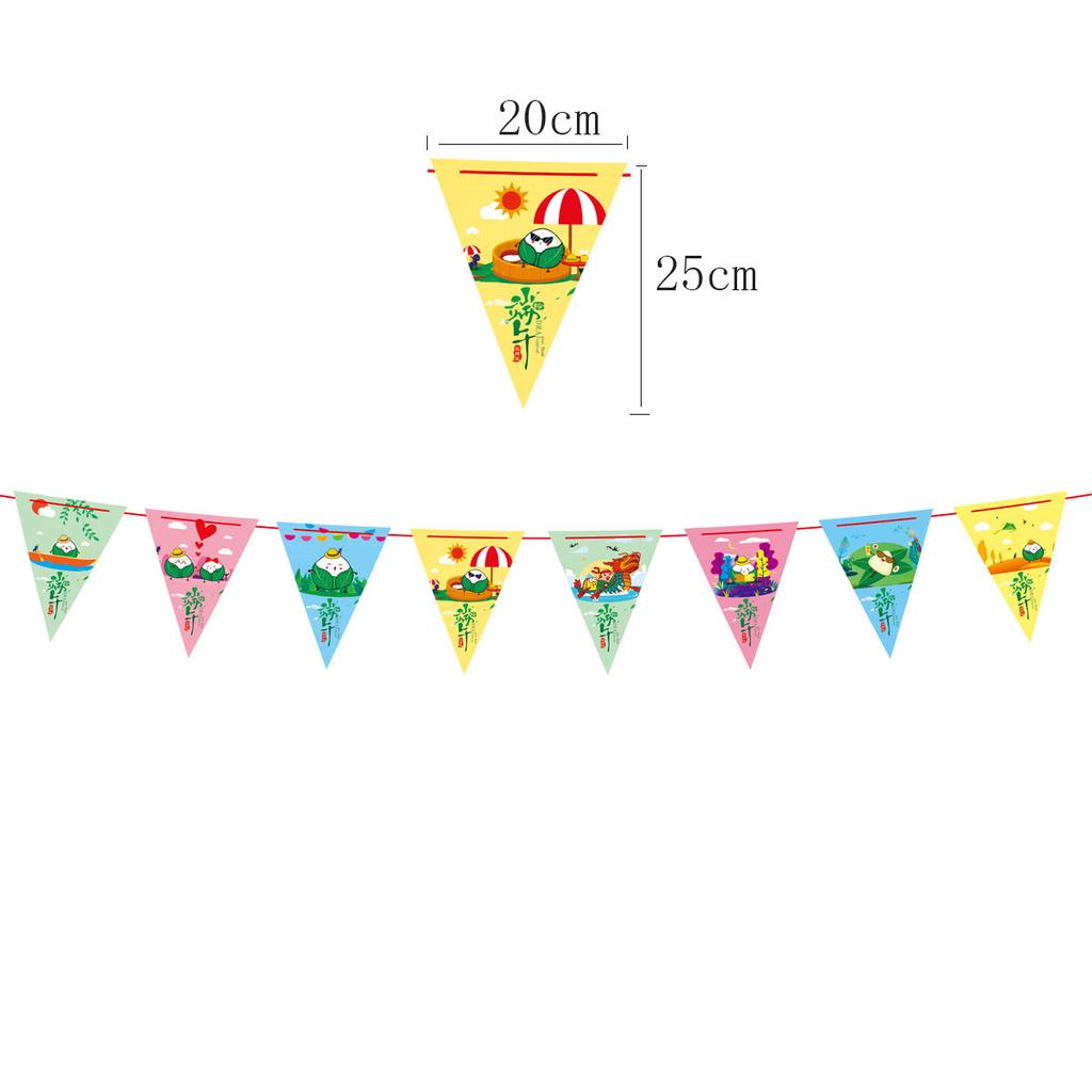 Dragon Boat Festival Paper Flag Supermarket Shopping Mall Atmosphere Layout Hanging Flags Pennant Banners