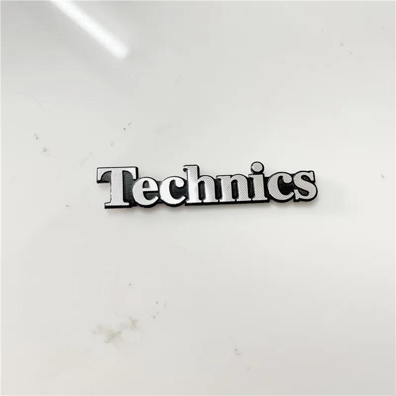 4X Technic Speaker 46x9mm aluminum sticker technics car styling stereo speaker badge emblem Sticker Car Accessories
