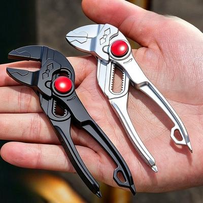 Mini 4Inch Water Pump Pliers Universal Wrench High Hardness Multifunctional Adjustable Plumbing Pipe Wrench Portable Hand Tool