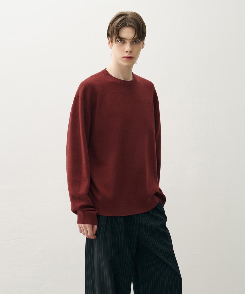 DRAW FIT Soft Wool Crop Round Knit [4 Colors]
