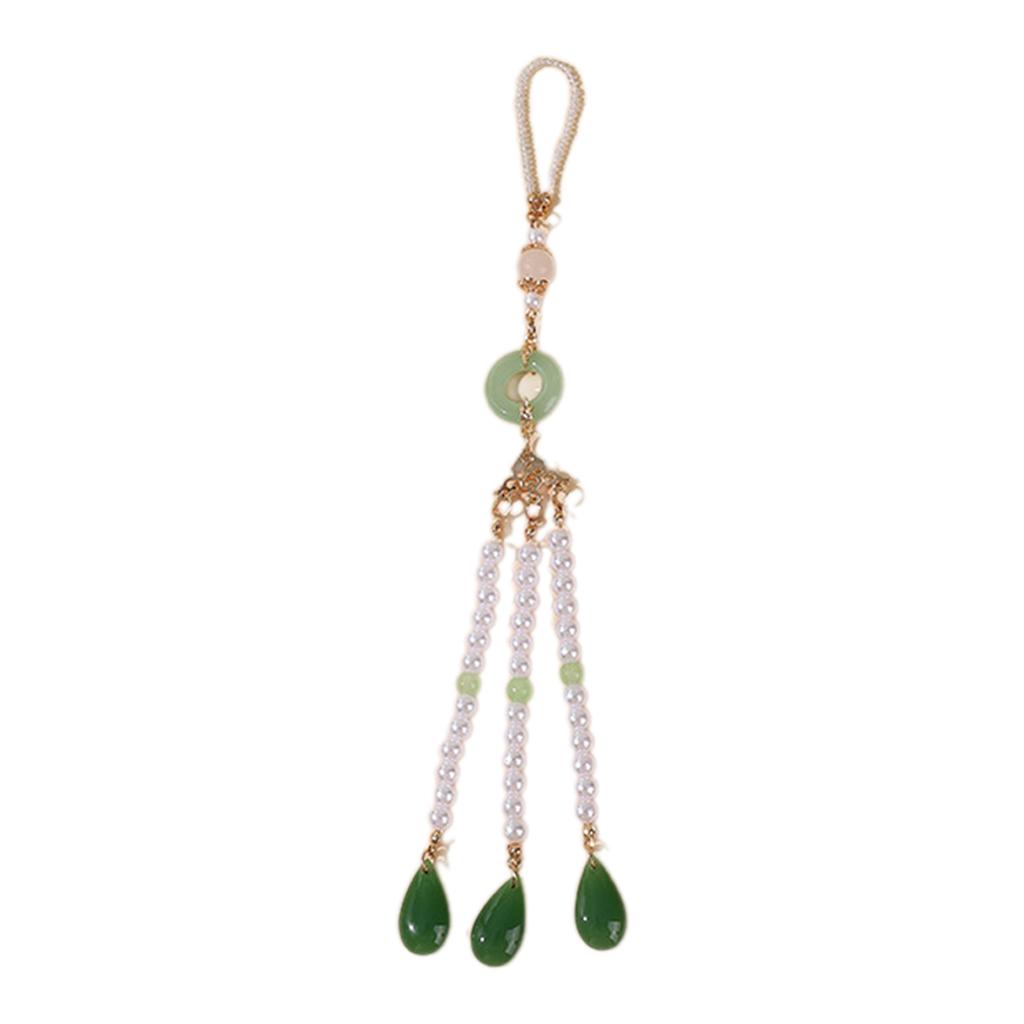 Chinese Style Brooch for Traditional Clothing Handmade Cheongsam Pendant with Long Fringes Waist Hanging Ornament