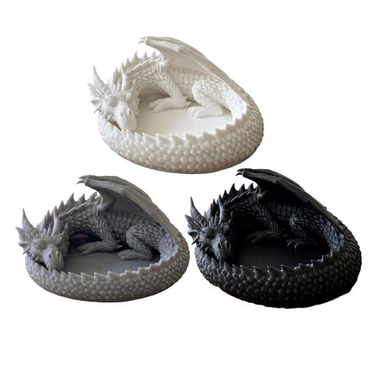 3D Printed Fantasy Dragon Jewelry Tray, Gothic Winged Dragon Desktop Organizer, Mythical Dragon Figurine Key Bowl for Bedside Nightstand, Home Decor