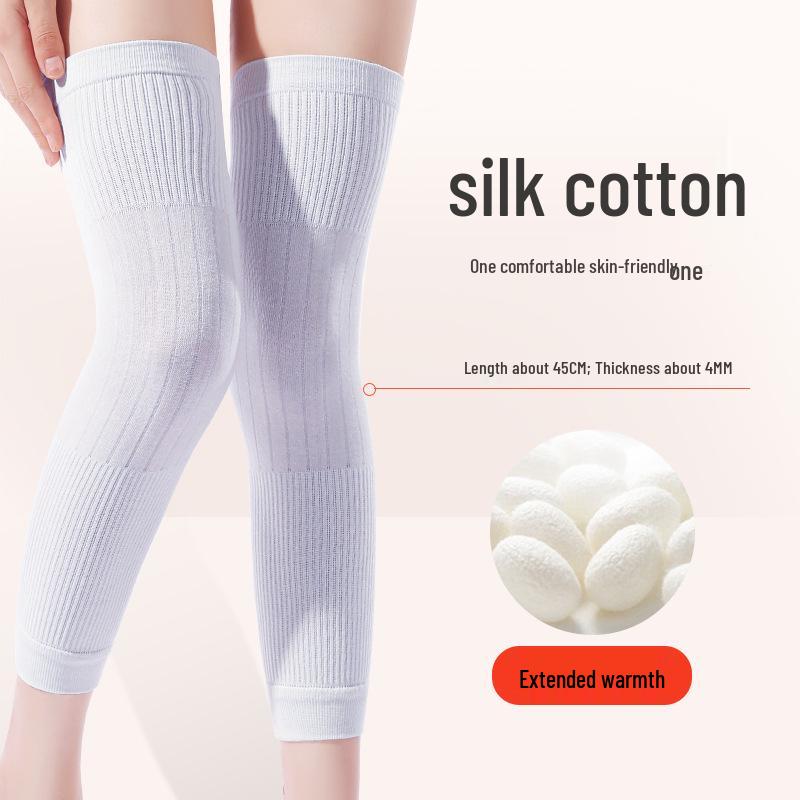 

Summer Mulberry Silk Knee Pads - Lightweight, Breathable, Warm, Seamless Support for Men & Women Large