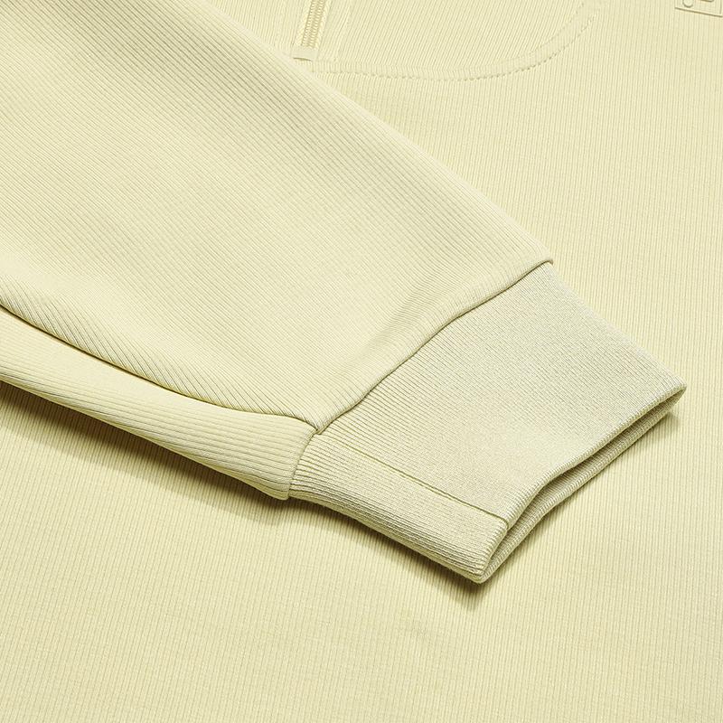 Fila White Casual Classic Soft Dopamine Knit Cropped Pullover Sweatshirt Women sweatshirt F11W543201FMT