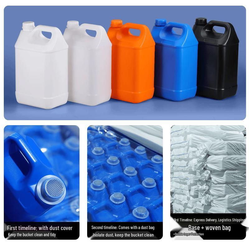 5L Translucent HDPE Square Storage Bucket