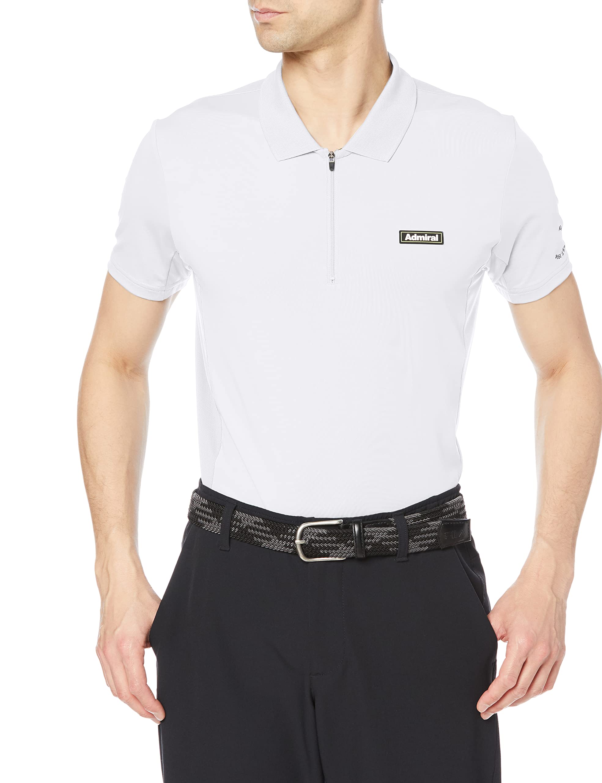 

Мужская футболка-поло с коротким рукавом на молнии Admiral Golf ADMA233, белая, размер LL