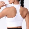 Women's Racerback Sports Bra, Seamless High Support Workout Bra, Wirefree Padded Gym Yoga Bra for Fitness Running