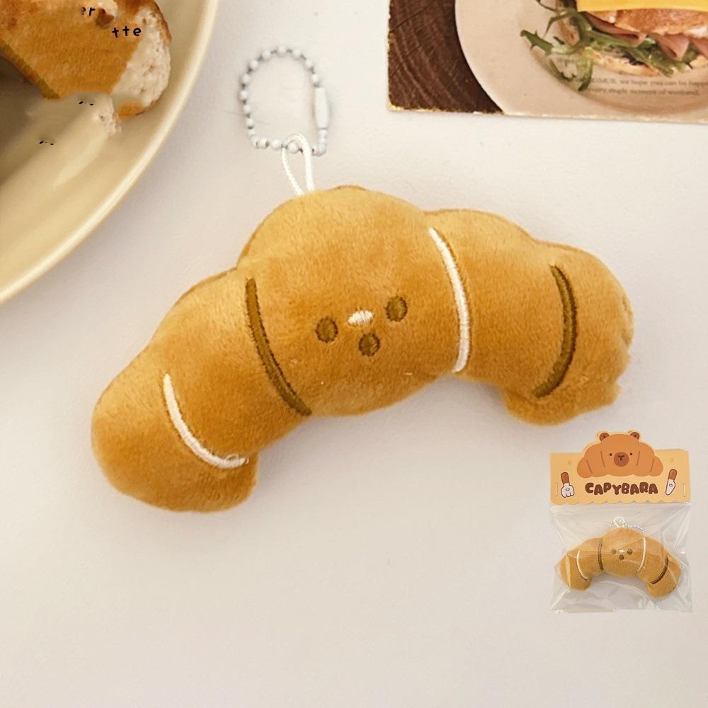 

Мультяшная еда плюшевый брелок круассан подвеска на сумку смешной плюшевый хлеб брелок украшение для рюкзака Style 1