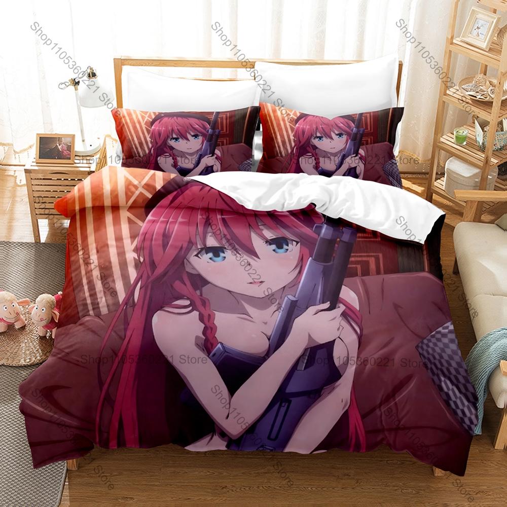 Cool Popular Shounen Fantasy Anime Trinity Seven Lilith Asami Luxuria Mage Bedding Set 1 Duvet Cover + 2 Pillowcases HD Print An
