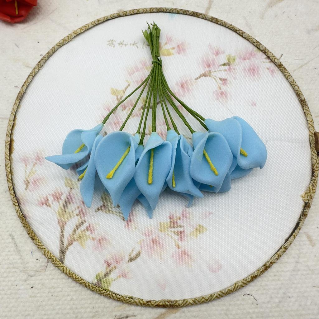 Simulation Calla Lily Foam Paper Flower DIY Decor Accessory, Handmade Candy Box & Envelope Decoration.