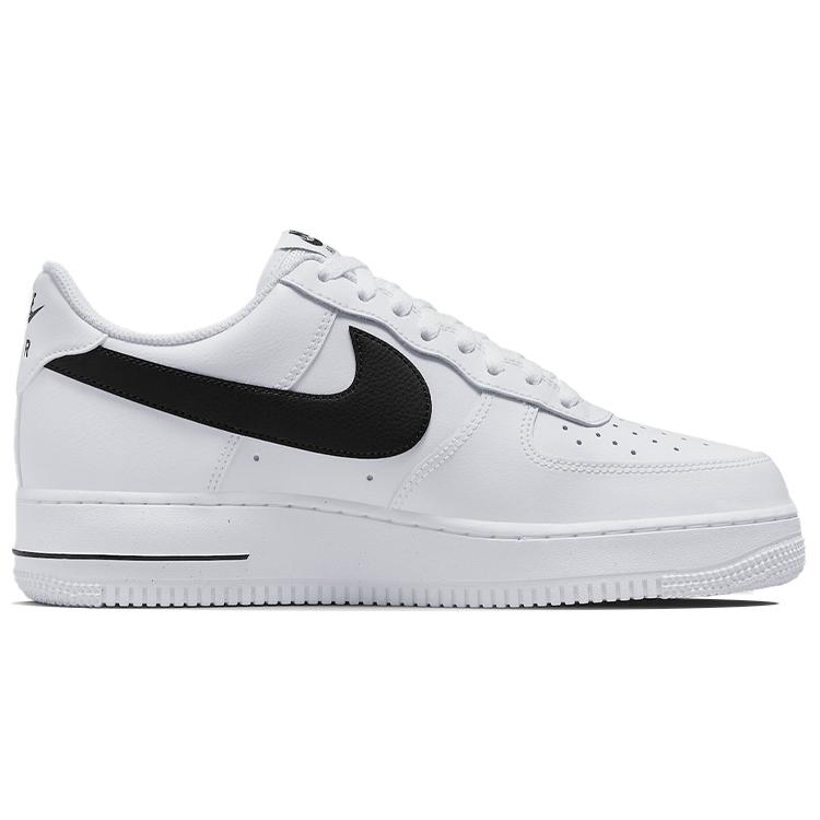 New Nike Air Force 1 Low '07 Fm Cut Out Swoosh White Black DR0143-101