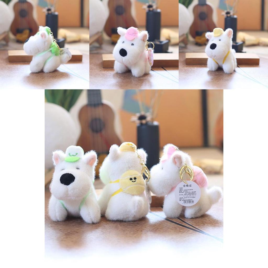 Dog Plush Toy Keychain Stuffed Animal Bag Charm Super Soft Gift For Teens