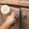 8Pcs Round Door Knobs Single Hole Handle Zinc Alloy Cabinet Knobs Cupboard Door Handles with Screws for Drawer, Wardrobe
