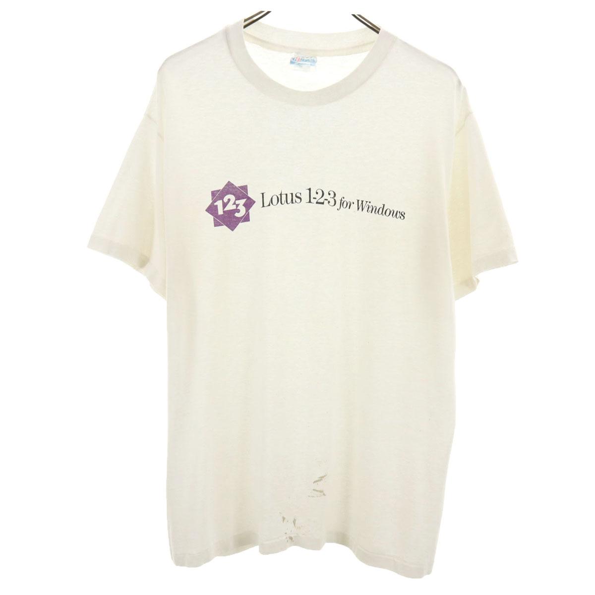 

Hanes 90s Made in USA Old Short sleeve T-shirt L White Single stitch Men s Used