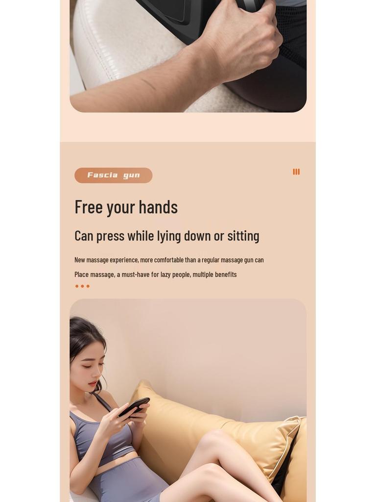 Six-Head Professional Fascia Gun: High-Frequency Waist & Muscle Massager for Deep Relaxation