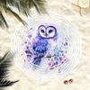 Colorful 2D Owl Wind Spinner Metal Garden Decor with Floral Design for Outdoor Patio Yard Decoration No Electricity Needed Durable Gift