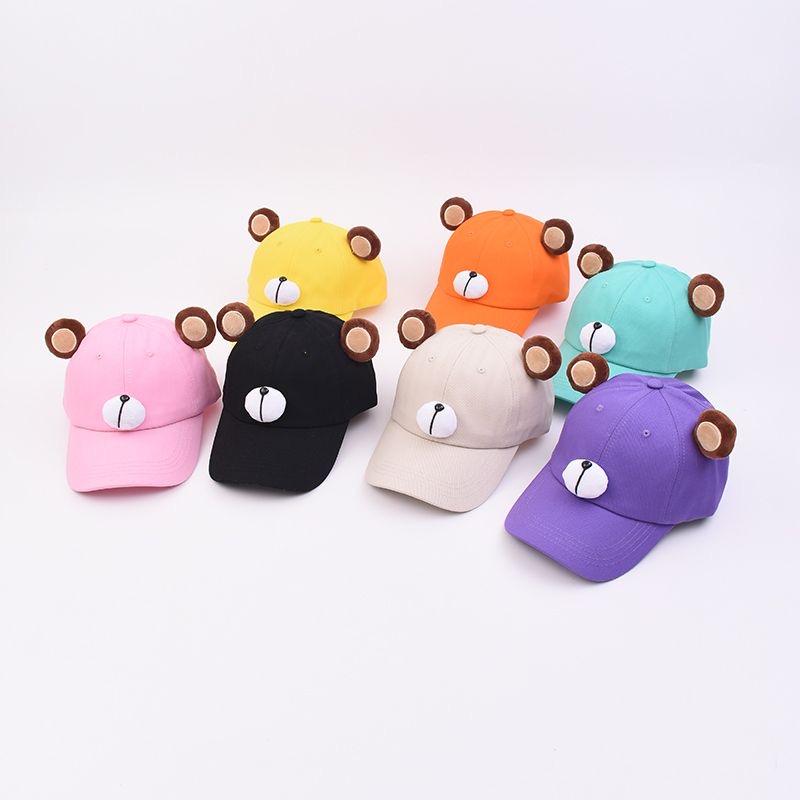New Children's 3D Design Cartoon Cap Bear Anime Cartoon Hat Cap Boys Girls Hat High Quality Baseball Cap For Kids
