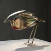 Handgefertigte Metallvogel-Skulptur, Statue aus recyceltem Besteck, Rustikalisches Gabel-Löffel-Vogel-Figürchen für Garten, Terrasse, Bürotisch
