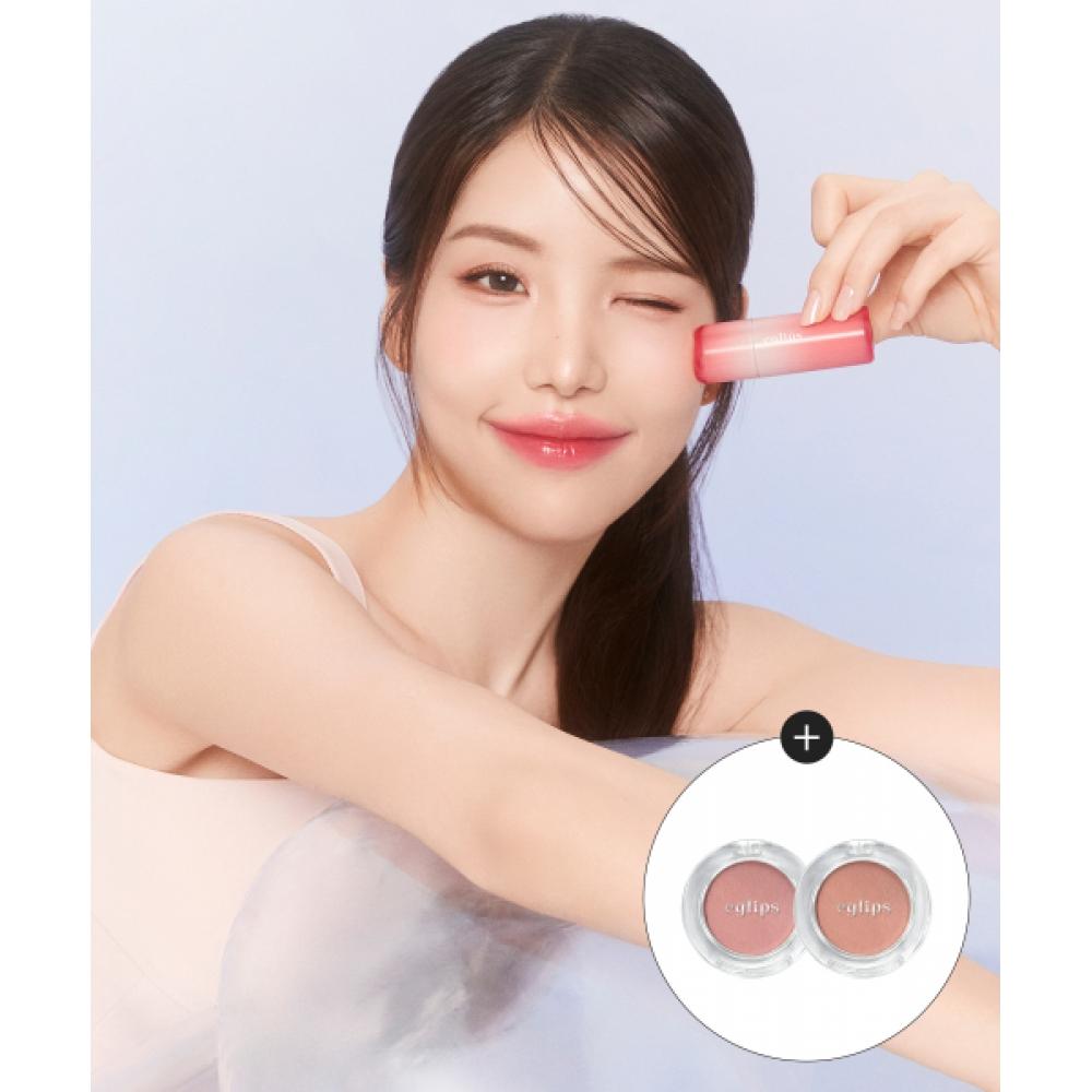 Eglips [2set] Dew Glaze Tint  6colors   + Mini Blush Gift 00 dew/00 dew