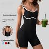 Spring Summer Gym Jumpsuit V-neck Contrasting Woman Tracksuit Yoga Clothes Women's Seamless U-shaped Outdoor Running Fitness Suit Workout Sportswear