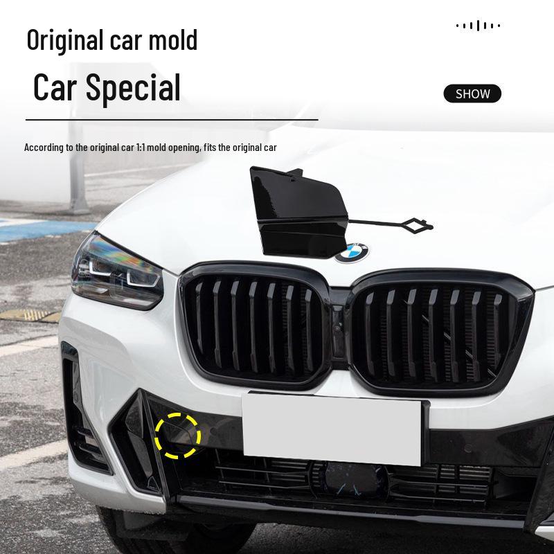 Front and Rear Tow Hook Covers for BMW X3/X4 (2022) – Tow Rope and Hole Covers Included