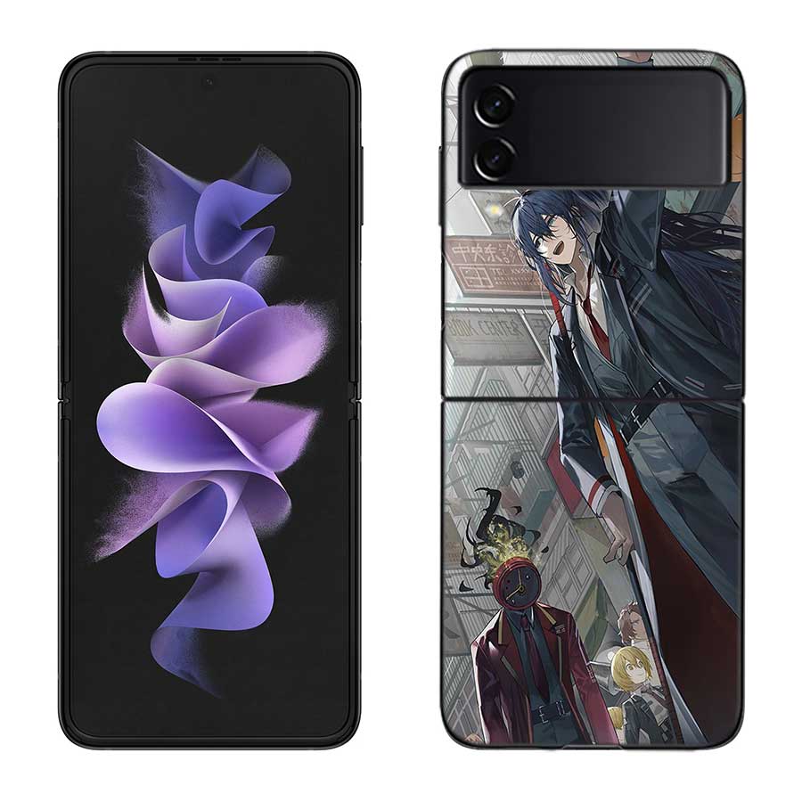 Game L-Limbus Company Phone Case For Samsung Z Flip 7 6 5G Galaxy Z Flip 5 4 3 Black Hard Cell Cover Luxury PC Shell Coque