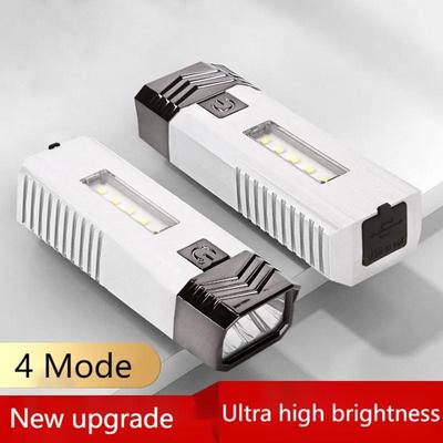 Mini Rechargeable New 2 IN 1 Ultra Bright Tactical LED Flashlight Portable Waterproof Mini Power Torch Used for Adventure Camping