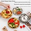 Stainless Steel Circular Divided Plate Roast Meat Dipping Household Seasoning Snack Sauce Dish Food Sauce Dish For Plate Kitchen