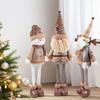Retractable Festive Ornaments Santa Deer Snowman Polyester Sculpture Space Saving Tabletop Holiday Display