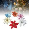 Stunning Red Gold Christmas Flower Decoration For Festive Holiday Decor