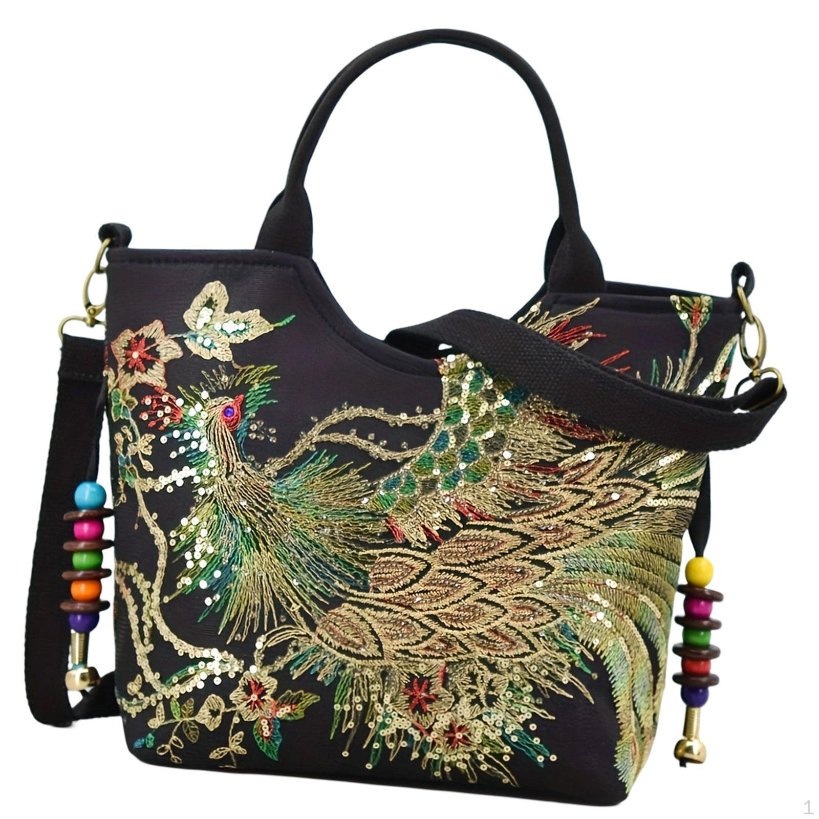 

Canvas Tote Bag with Embroidery for Ladies on The Go Red