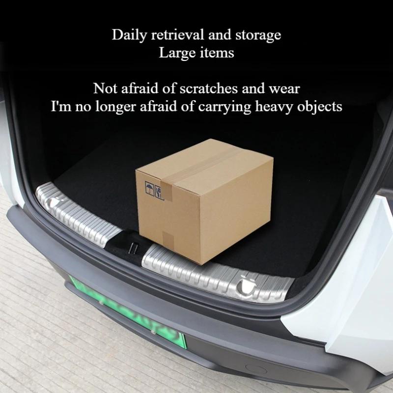 For Tesla Model Y Juniper 2025 Trunk Threshold Strip Stainless Steel Mats Sill Guard Rear Cargo Anti Scratch Protector Accessory