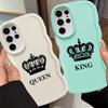 Case for Samsung Galaxy S24 A26 S22 Ultra S21 S25 S23 Plus S20 FE A25 Soft Phone Cover A35 A34 A36 A54 A55 A24 Crown Queen King