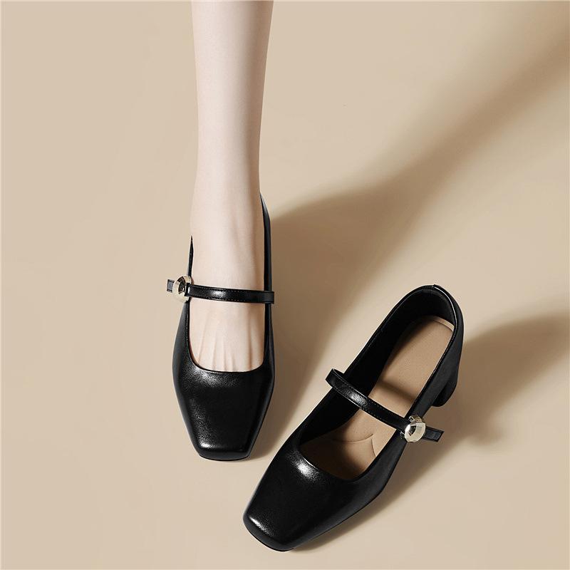 

Французские ретро вечерние туфли квадратный носок лакированная кожа туфли на высоком каблуке модные туфли новый сказочный стиль толстый каблук туфли Мэри Джейн 34