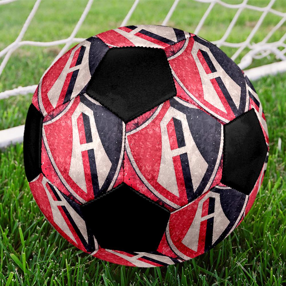 SIZE 5 Atlas Football Club Soccer Ball Colorful All Ages Machine Stitched PVC Competition Ready Durable High-Bounce