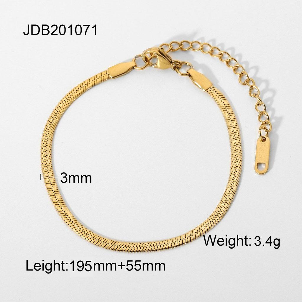 Elegance Stainless Steel Cuban Bracelet - Women’s High-End Titanium, Non-Fading Electroplated Jewelry