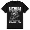 HEAVY MEOWTAL Katze spielt Gitarre Metall Schwer Baumwolle T-Shirt Lustiges Kätzchen