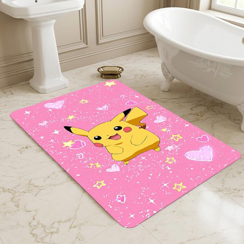 Pikachu Love Living Room Nonslip Area Rug Soft Carpet For Bedroom Game Playroom Sofa Office Home Decor Doormat Christmas Gift C922188