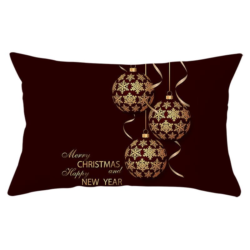 Nowa Świąteczna Poszewka na Poduszkę Lędźwiową z Mikrofibry Brzoskwiniowej Seria Czarna Poszewka z Nadrukiem Płatków Śniegu