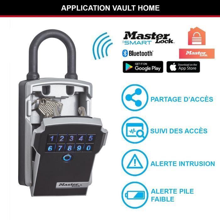 MASTER LOCK Boîte à Clé Connectée - Bluetooth ou Combinaison - A Anse