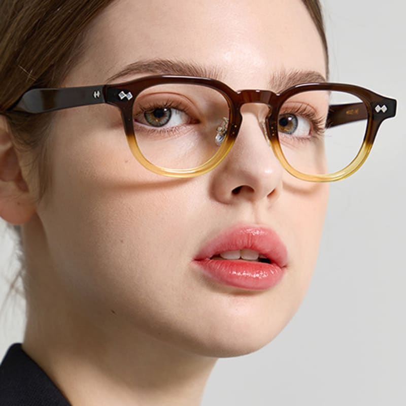 

RECLOW RECLOW LAND TEMPLE №2 ЧЕРНО-КОРИЧНЕВЫЙ Ацетатные очки FREE