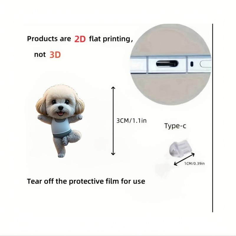 

Акриловая плоская заглушка для пыли в виде щенка Standard