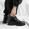 Men Italian Style Streetwear High Top Casual Platform Thick Sole Leather Shoes Male Business Fashion Dress Wedding Leather Shoe