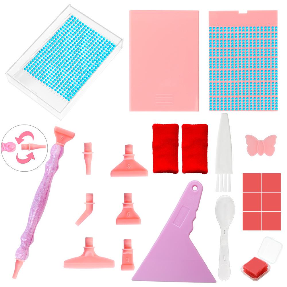 Multifunctional Diamond Painting Flip Tray & Funnel Set – DIY Embroidery Tool