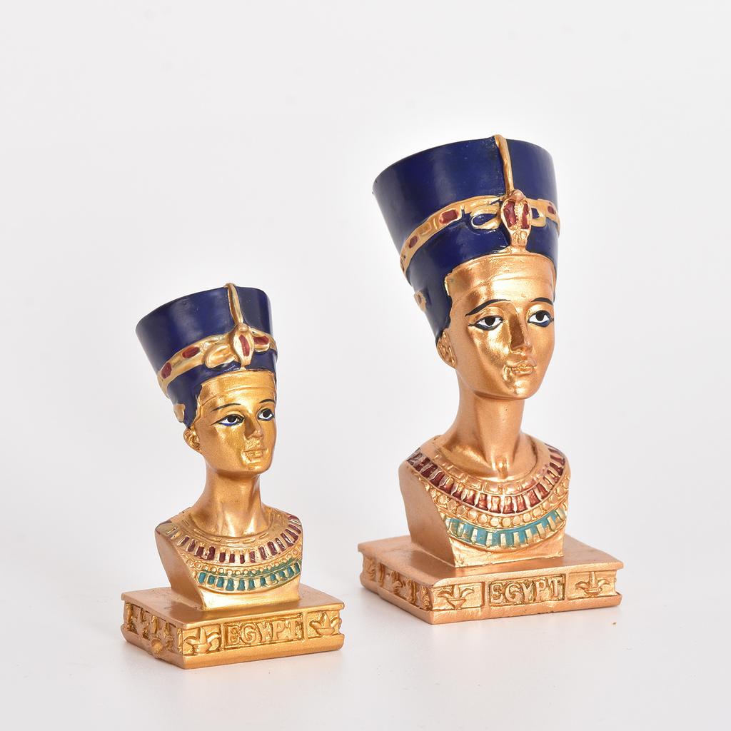 Cleopatra Resin Relief Ornament Naftiti Bust Handicrafts Home Entrance Decoration Travel Souvenir Collectibles