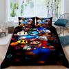 Star-patterned three-piece bedding set (Super Mario game) - includes one duvet cover and two pillowcases221